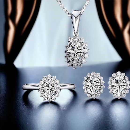 Radiant Elegance: The Allure of Austrian crystal Rhinestones Jewelry Set with Zirconia Accents