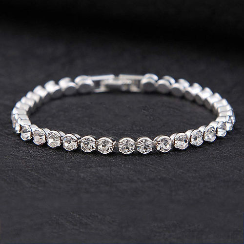 3mm/4mm Cubic Zirconia Tennis  Bracelet Iced Out Chain Bracelet